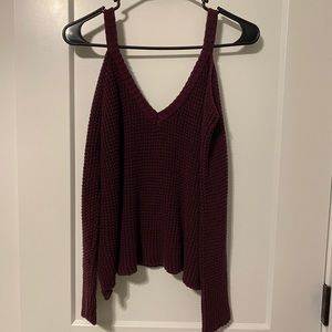 L.A Hearts V- Neck Open Shoulder Sweater XS